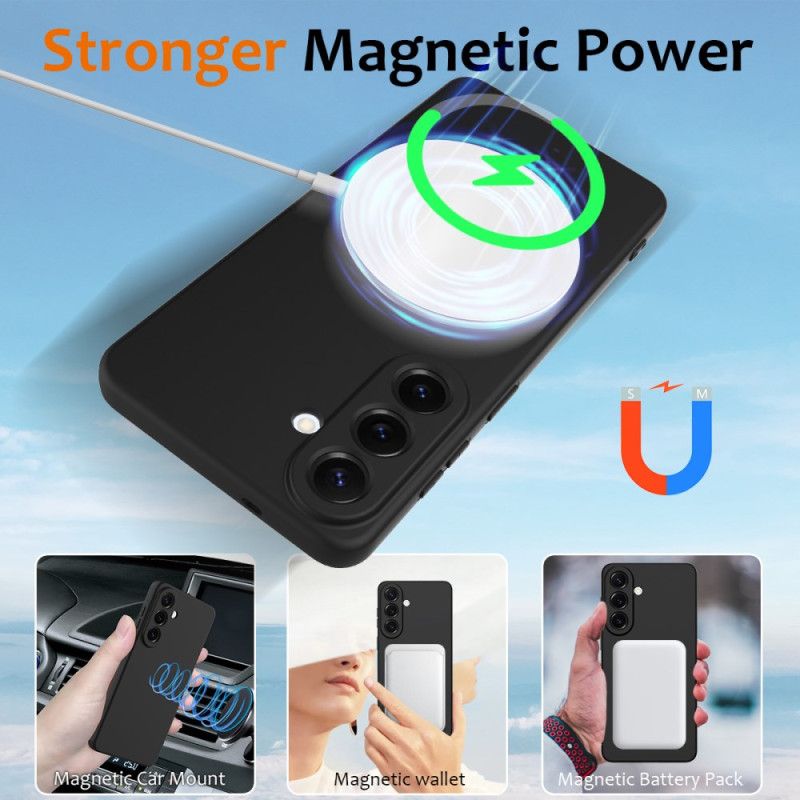 Cover Samsung Galaxy S26 Telefon Etui Flydende Silikone Magnetisk Pung