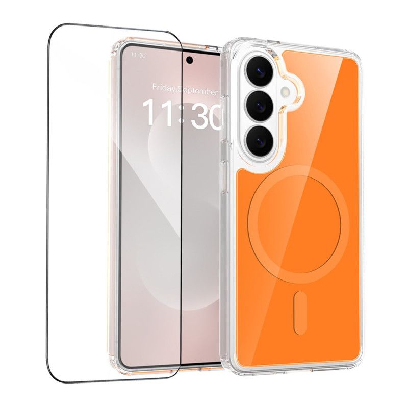 Cover Samsung Galaxy S26 Telefon Etui Magnetisk Med Stødsikkert Hærdet Glas