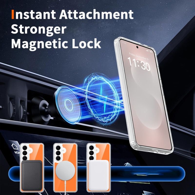 Cover Samsung Galaxy S26 Telefon Etui Magnetisk Med Stødsikkert Hærdet Glas