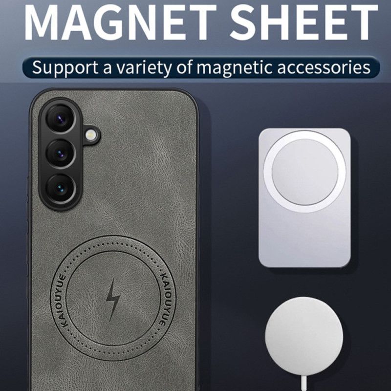 Cover Til Samsung Galaxy S26 Magnetisk Med Lædereffekt