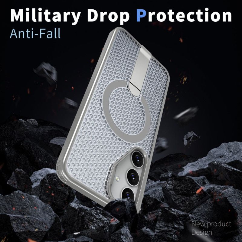 Cover Til Samsung Galaxy S26 Magnetisk Med Magnetisk Stativ Og Gitterstrukturstativ