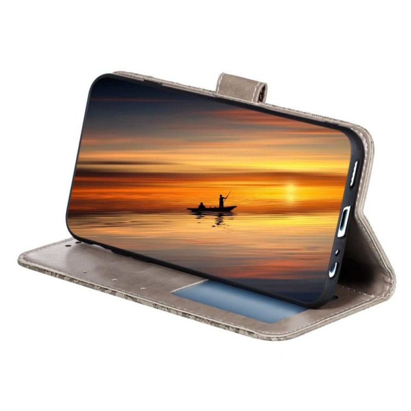 Flip Cover Samsung Galaxy S26 Blomstermønster Med Blonde