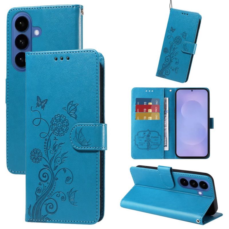 Flip Cover Samsung Galaxy S26 Blomstersommerfugle