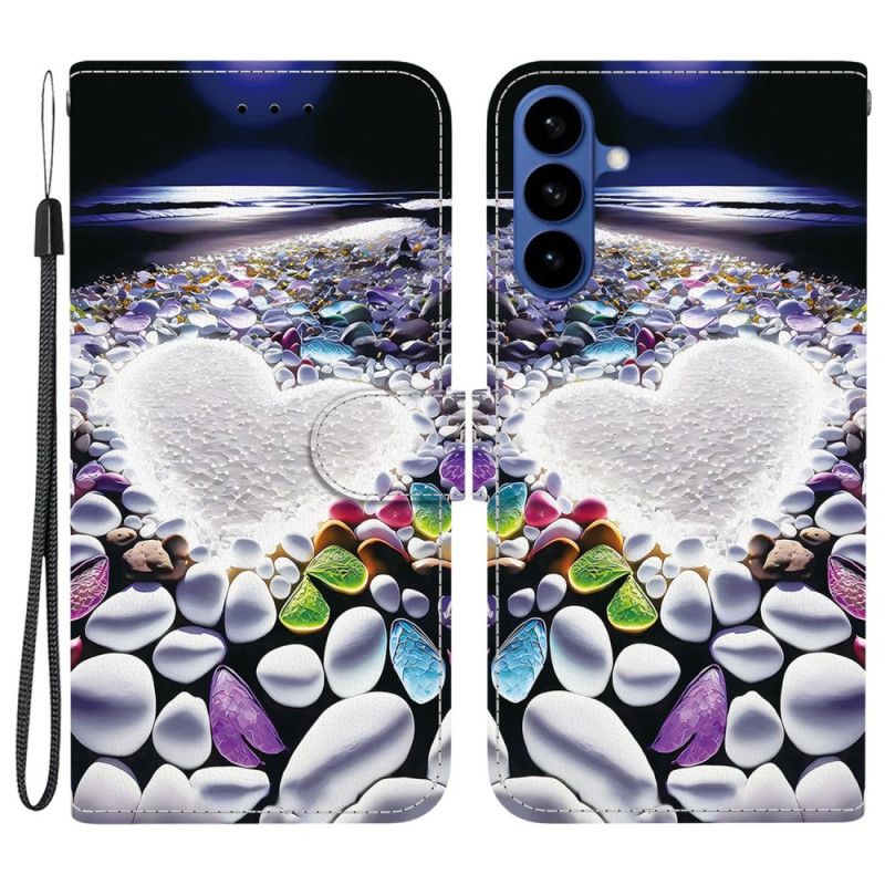 Flip Cover Samsung Galaxy S26 Hvidt Hjerte