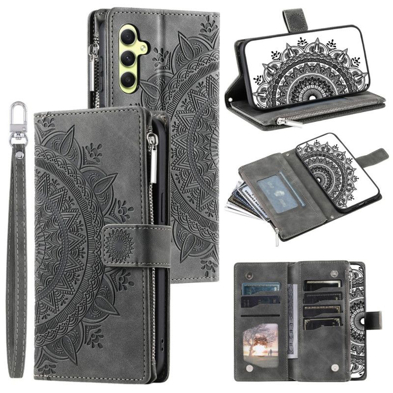 Flip Cover Samsung Galaxy S26 Mandala-pung Med Ruskindseffekt
