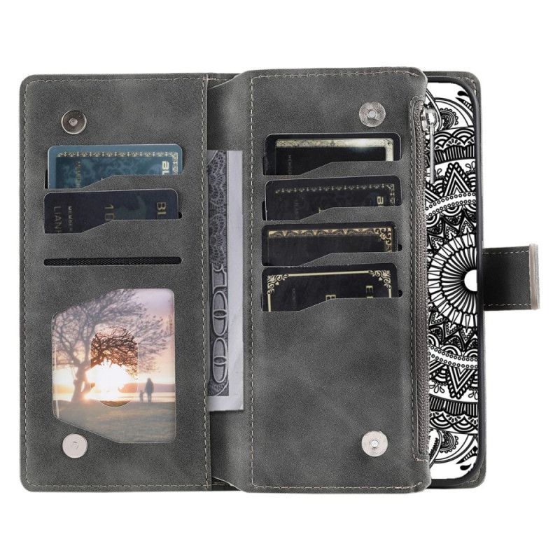 Flip Cover Samsung Galaxy S26 Mandala-pung Med Ruskindseffekt