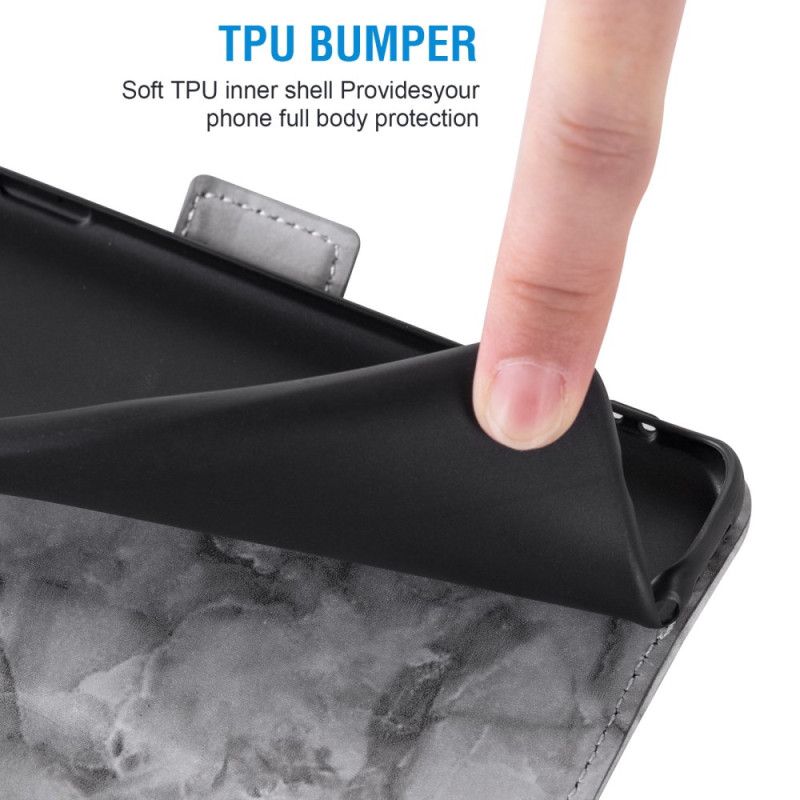 Flip Cover Samsung Galaxy S26 Marmormønster Og Dobbelt Lås