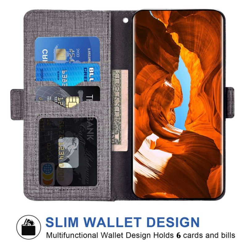 Flip Cover Samsung Galaxy S26 Med Denimtekstur Og Roterende Kortholder