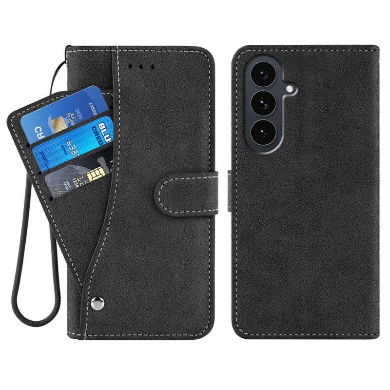 Flip Cover Samsung Galaxy S26 Retro Pung Med Roterende Kortholder