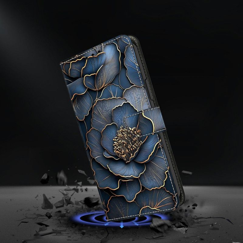 Flip Cover Til Samsung Galaxy S26 Blå Guldpæon