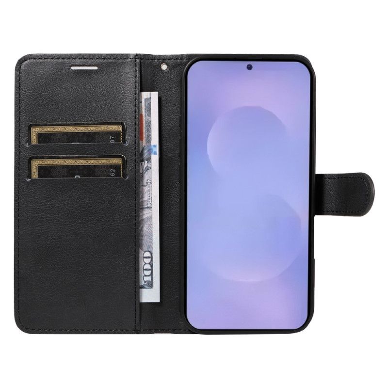 Flip Cover Til Samsung Galaxy S26 Ensfarvet Kunstlæder