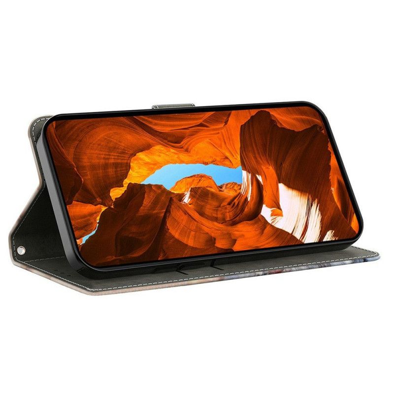 Læder Cover Samsung Galaxy S26 Guldlotus