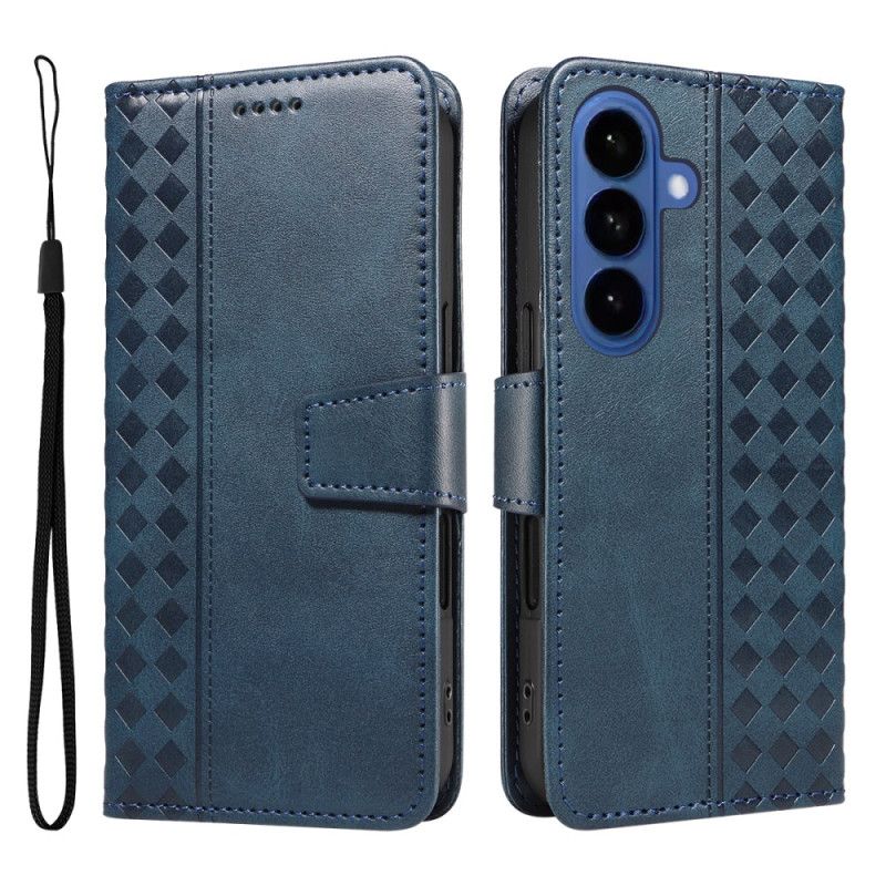 Læder Cover Samsung Galaxy S26 Telefon Etui Diamantmønster