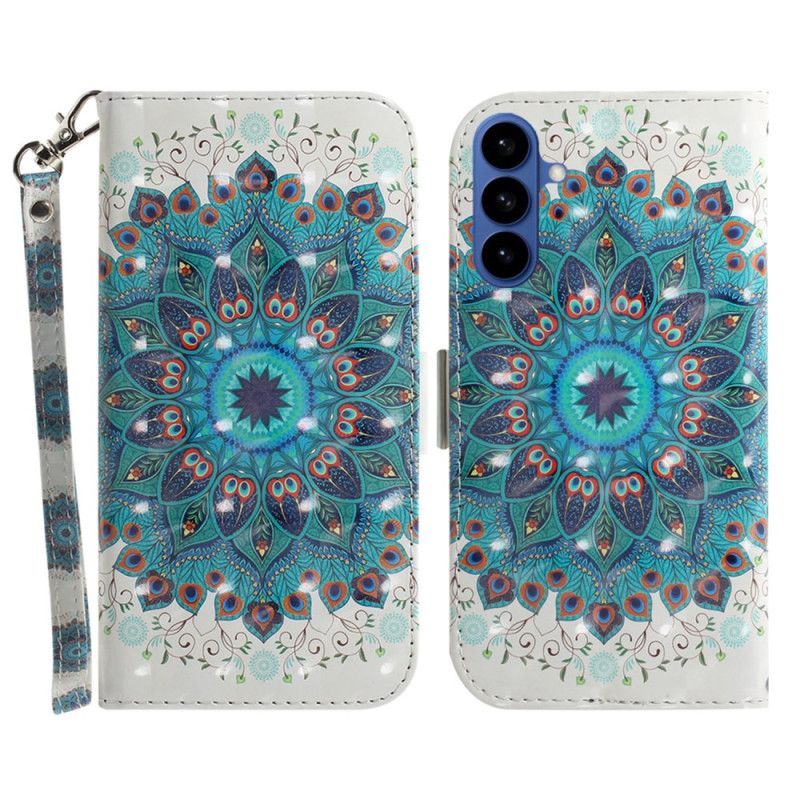 Læder Cover Samsung Galaxy S26 Telefon Etui Grøn Mandala-snor