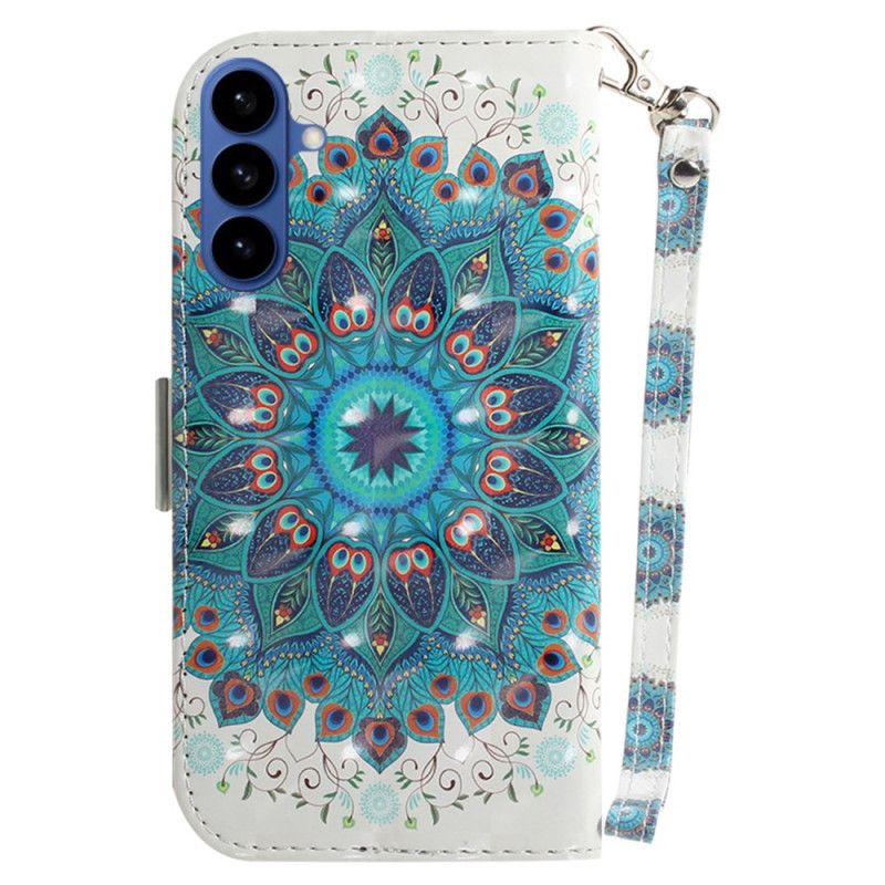 Læder Cover Samsung Galaxy S26 Telefon Etui Grøn Mandala-snor