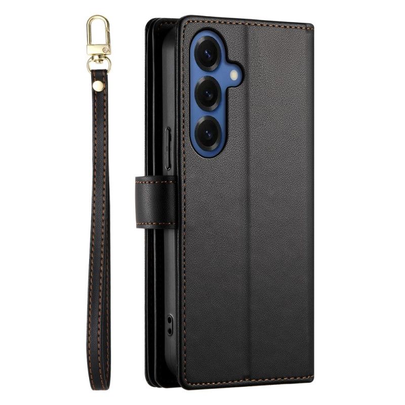 Læder Cover Samsung Galaxy S26 Telefon Etui Lynlåslomme Og Skulderstropper