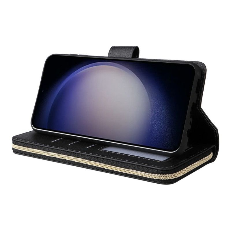 Læder Cover Samsung Galaxy S26 Telefon Etui Pung Med Lynlås