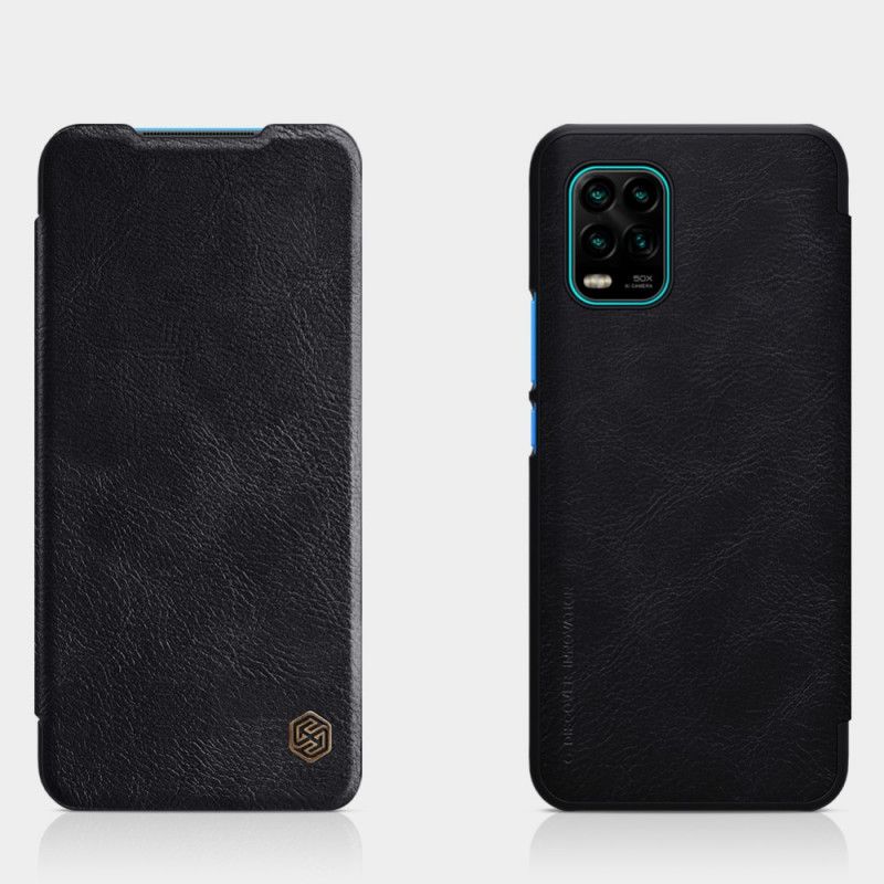 Læder Cover Xiaomi Mi 10 Lite Rød Nillkin Qin-Serie