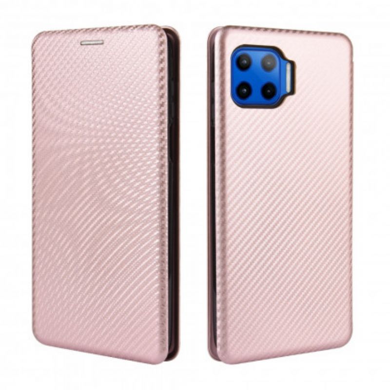 Flip Cover Moto G 5g Plus Silikone Carbon