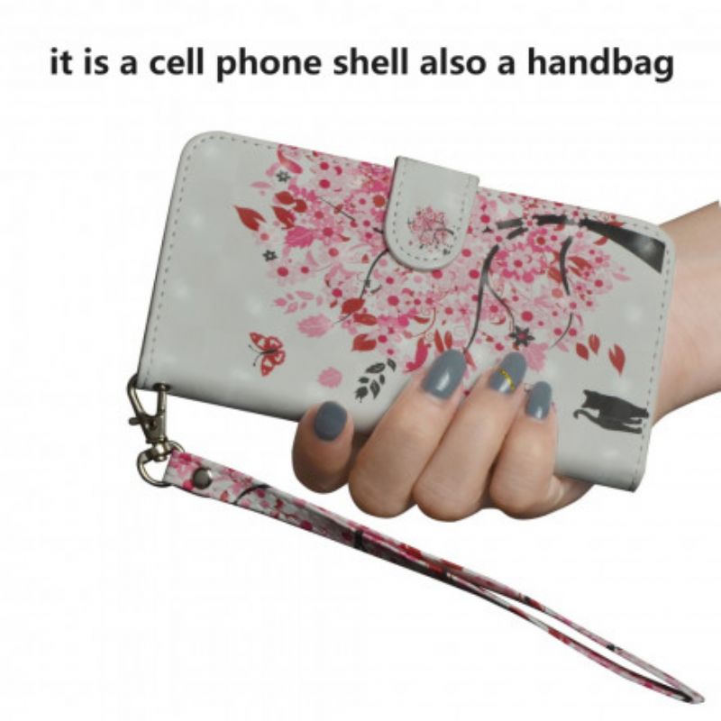 Flip Cover Til Moto G 5g Plus Pink Træ