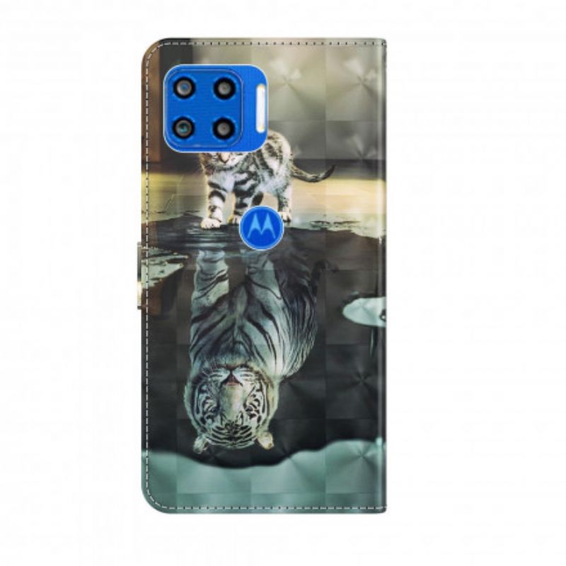 Læder Cover Moto G 5g Plus Ernest The Tiger