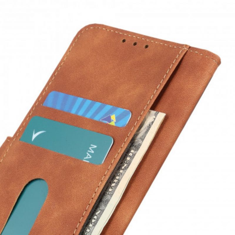 Læder Cover Moto G 5g Plus Telefon Etui Vintage Khazneh Lædereffekt