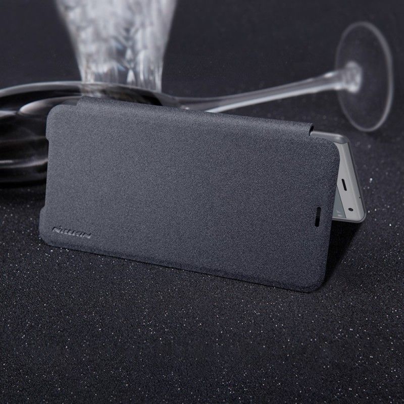 Læder Cover Sony Xperia XZ2 Golden Mobilcover Nillkin
