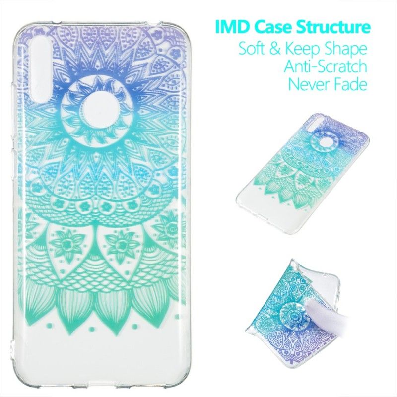 Cover Huawei Y7 2019 Gennemsigtig Farvet Mandala
