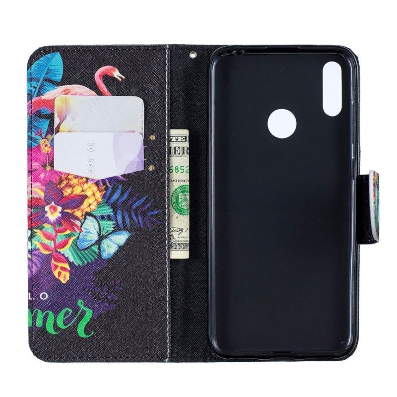 Flip Cover Læder Huawei Y7 2019 Hej Sommer