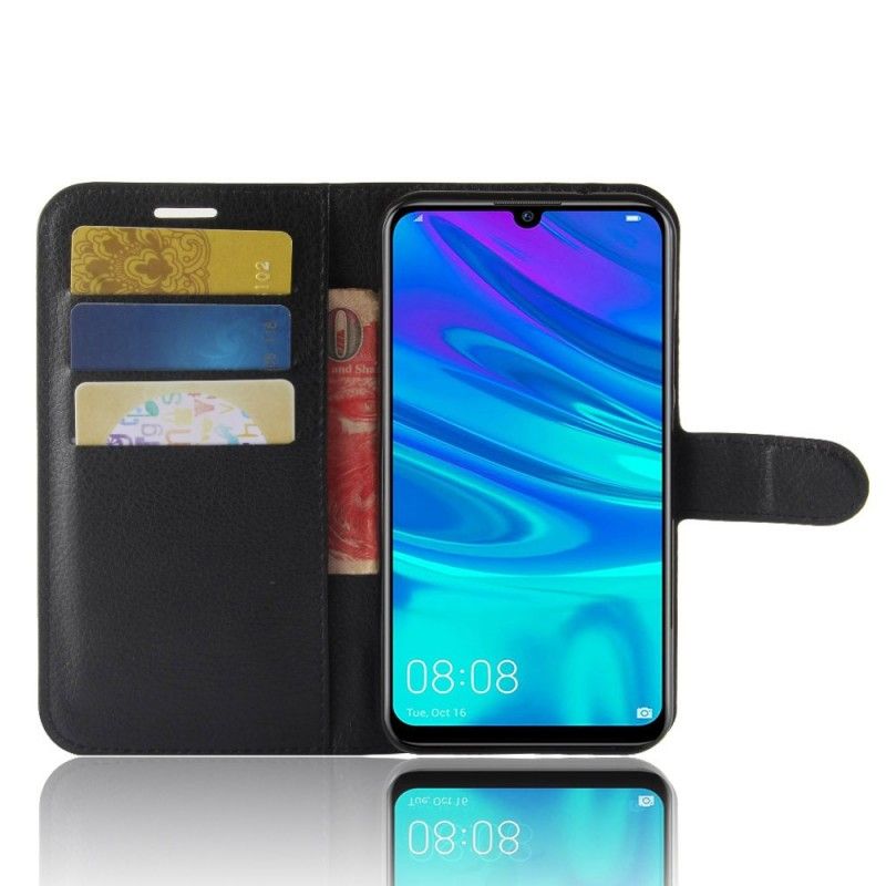 Flip Cover Læder Huawei Y7 2019 Sort Klassisk