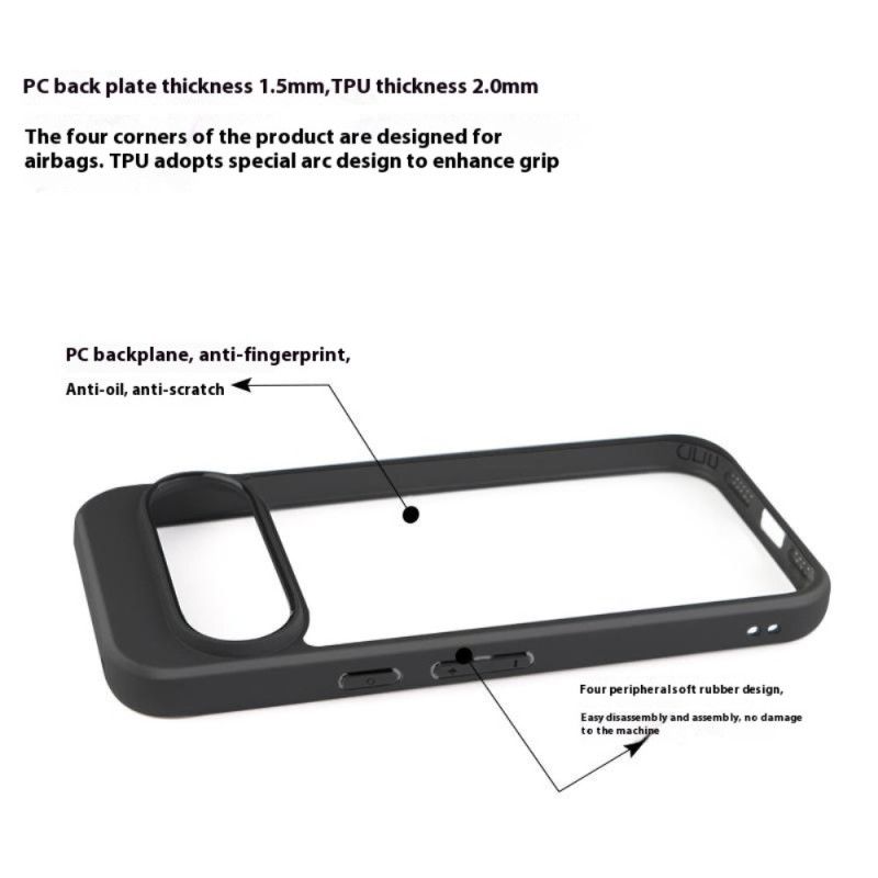 Cover Google Pixel 10 / 10 Pro Gennemsigtigt Design Med Silikonekant