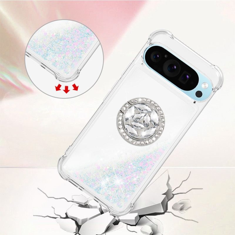 Cover Google Pixel 10 / 10 Pro Telefon Etui Glitter Med Ringholder