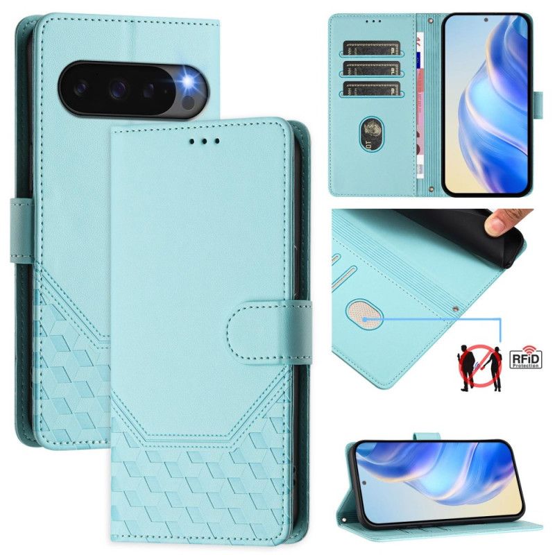 Flip Cover Til Google Pixel 10 / 10 Pro Honeycomb Rfid-blokering