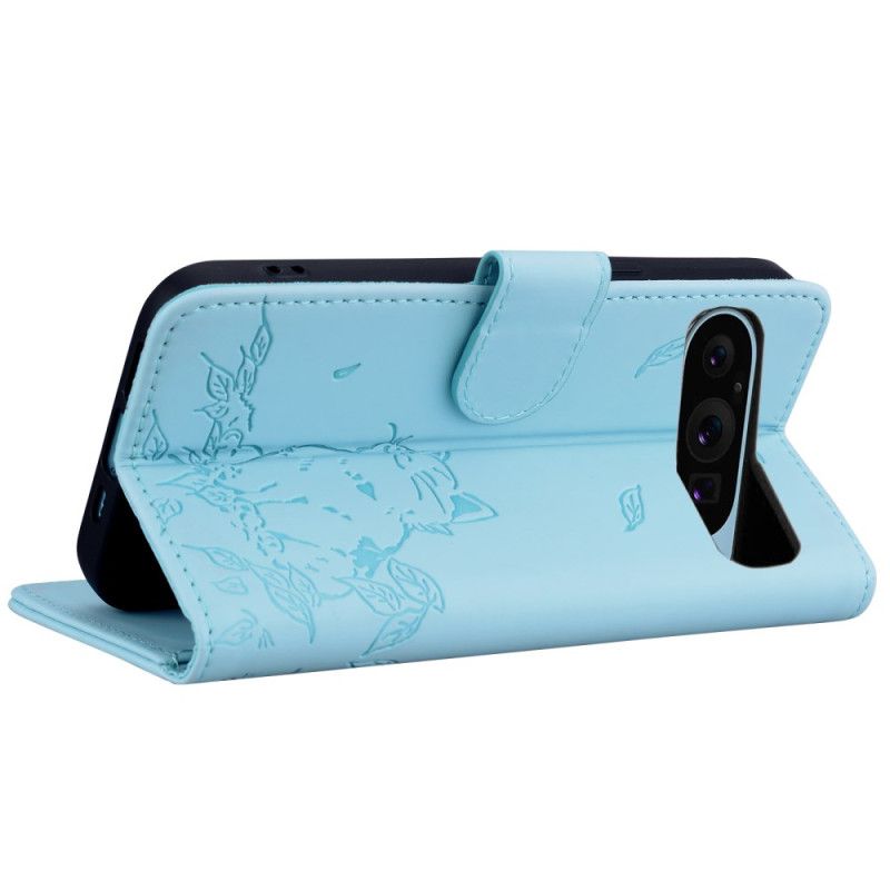 Læder Cover Google Pixel 10 / 10 Pro Telefon Etui Katteprint