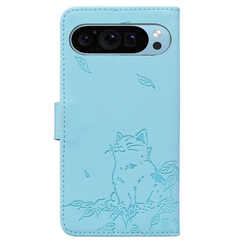 Læder Cover Google Pixel 10 / 10 Pro Telefon Etui Katteprint