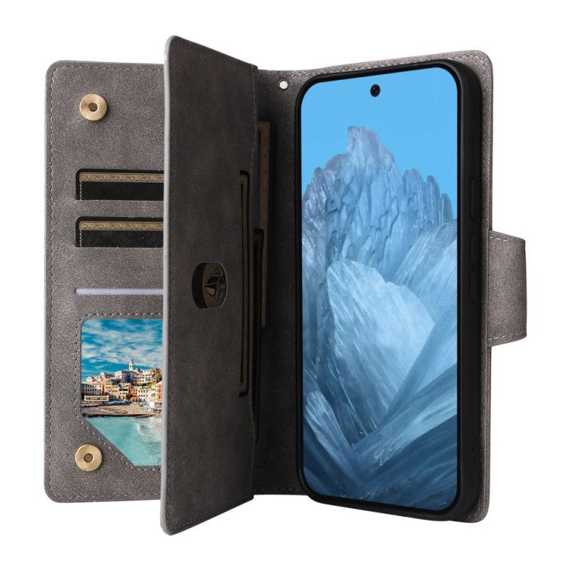 Læder Cover Google Pixel 10 / 10 Pro Telefon Etui Pung Med Ruskindseffekt
