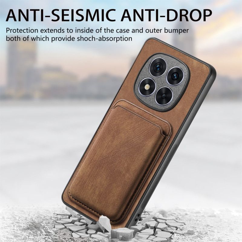 Cover Xiaomi Redmi Note 14 Pro 5g Aftagelig Kortholder I Lædereffekt