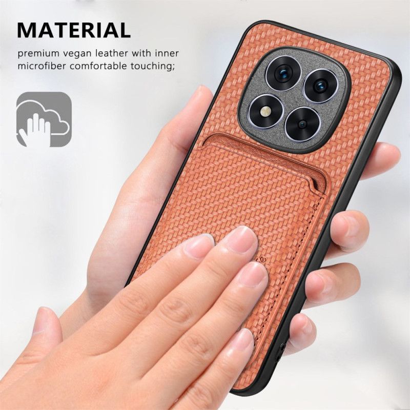 Cover Xiaomi Redmi Note 14 Pro 5g Telefon Etui Aftagelig Kortholder I Kulfiber