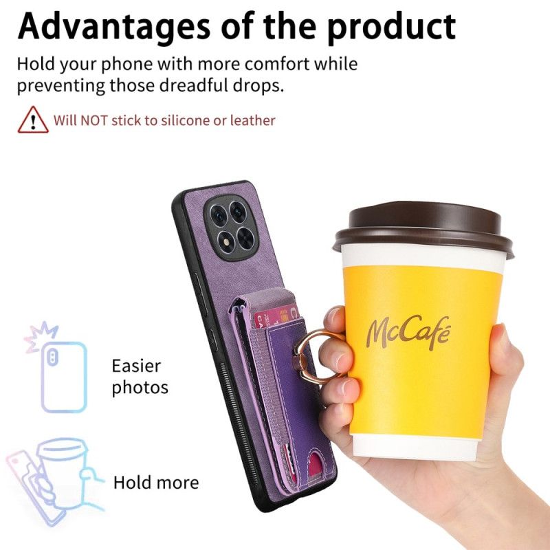 Cover Xiaomi Redmi Note 14 Pro 5g Telefon Etui Magnetisk Kortholder Med Lodret Klap