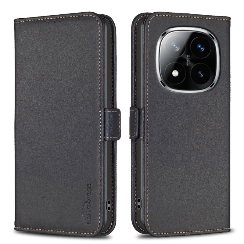 Flip Cover Til Xiaomi Redmi Note 14 Pro 5g Binfen Farve Lædereffekt