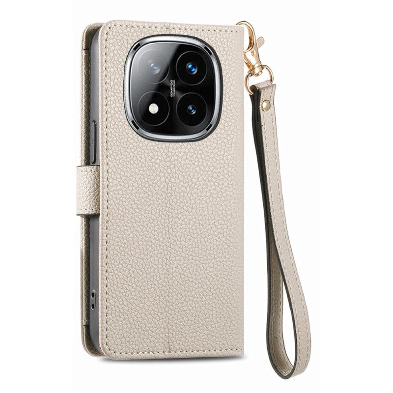 Flip Cover Til Xiaomi Redmi Note 14 Pro 5g Hjertemønster Rfid-blokering