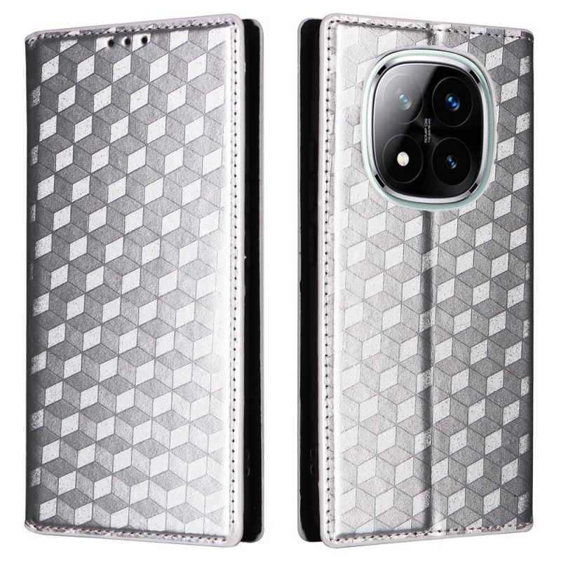 Flip Cover Xiaomi Redmi Note 14 Pro 5g Blankt 3d-mønster