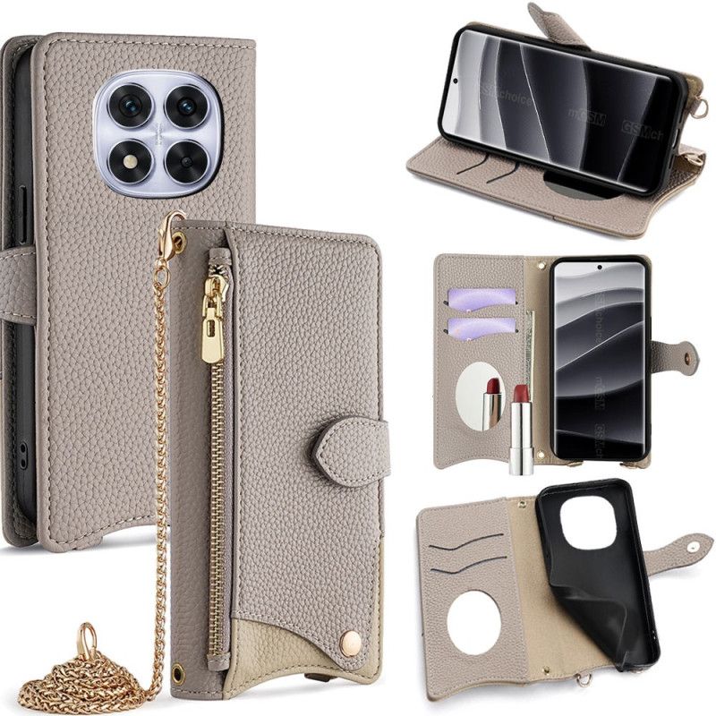 Flip Cover Xiaomi Redmi Note 14 Pro 5g Pung Med Kæde