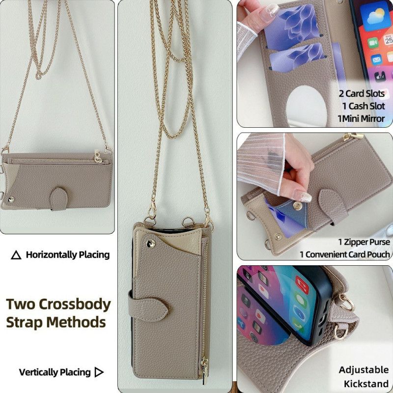 Flip Cover Xiaomi Redmi Note 14 Pro 5g Pung Med Kæde