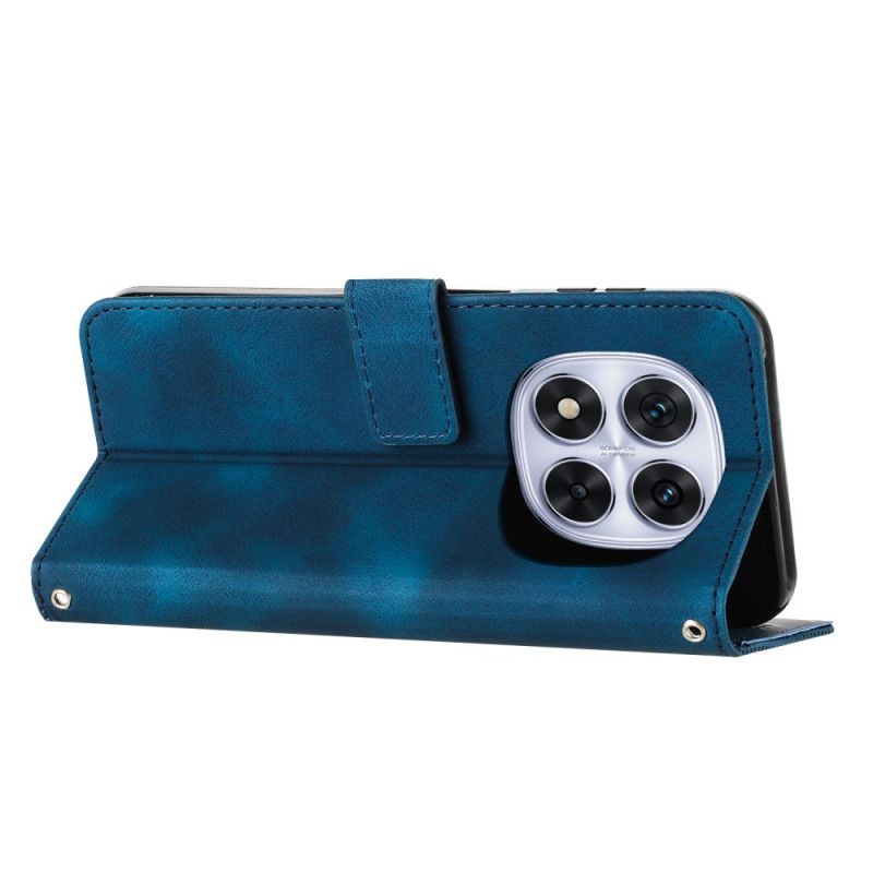 Flip Cover Xiaomi Redmi Note 14 Pro 5g Stribet Ruskindseffekt