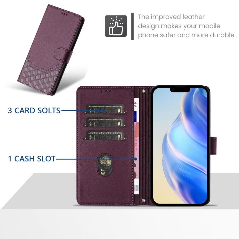 Læder Cover Xiaomi Redmi Note 14 Pro 5g Honeycomb