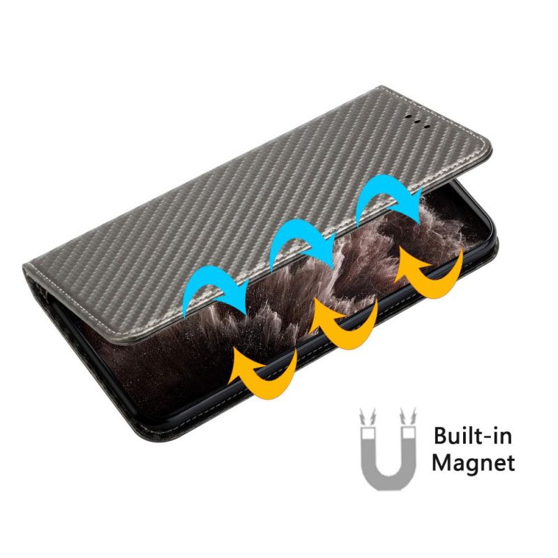 Læder Cover Xiaomi Redmi Note 14 Pro 5g Kulfiber Med Rem