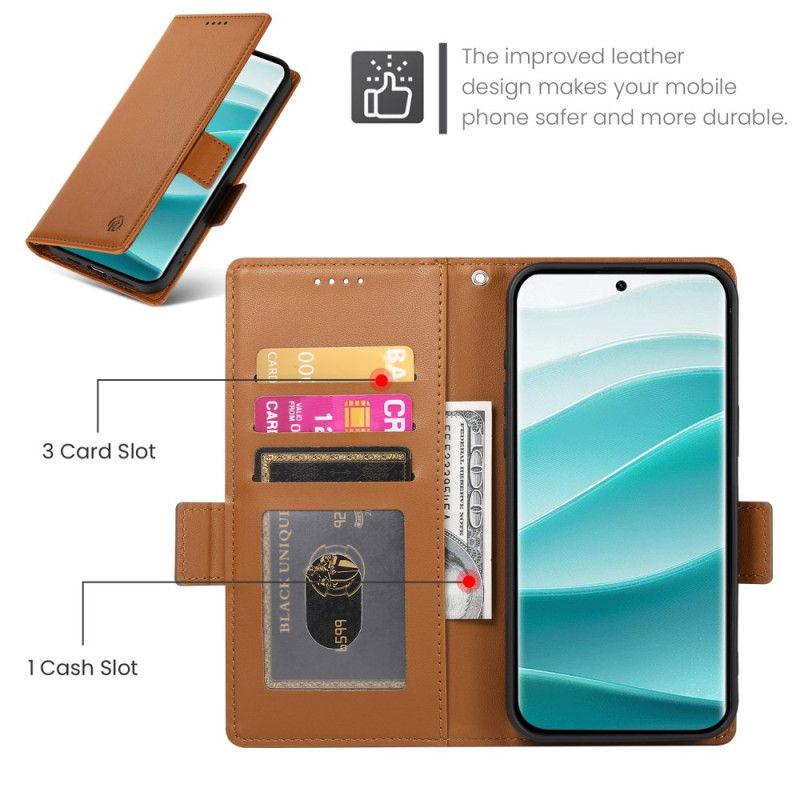 Læder Cover Xiaomi Redmi Note 14 Pro 5g Stilfuld