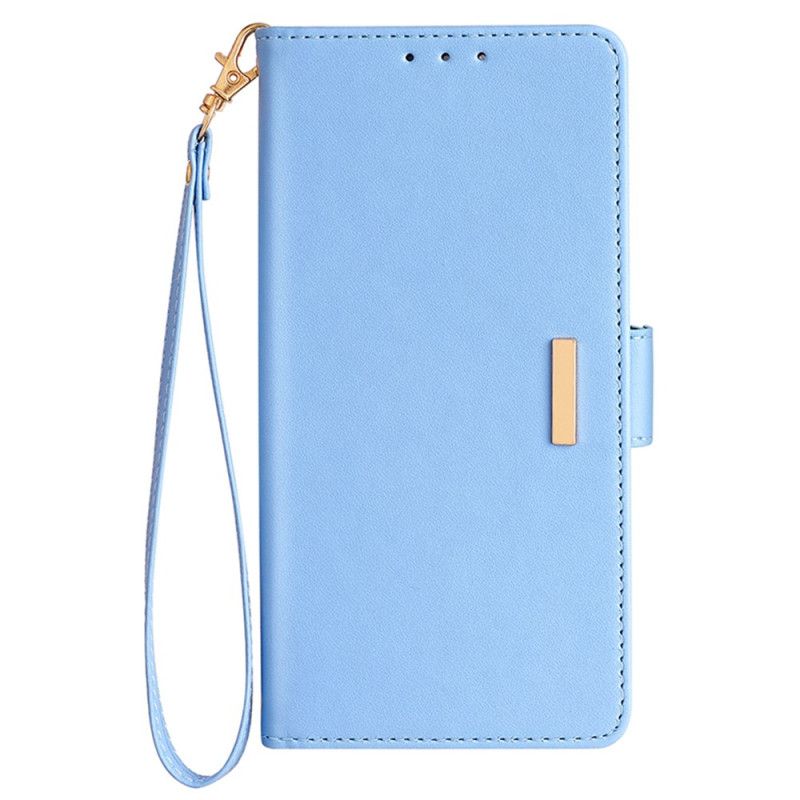 Læder Cover Xiaomi Redmi Note 14 Pro 5g Telefon Etui Guldlås