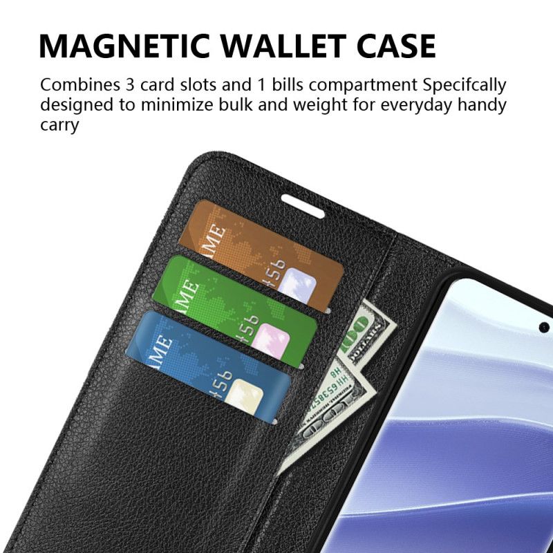 Læder Cover Xiaomi Redmi Note 14 Pro 5g Telefon Etui Klassisk Litchi-kunstlæder